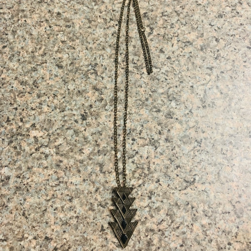New💫Long Bronze & Black Boho Necklace